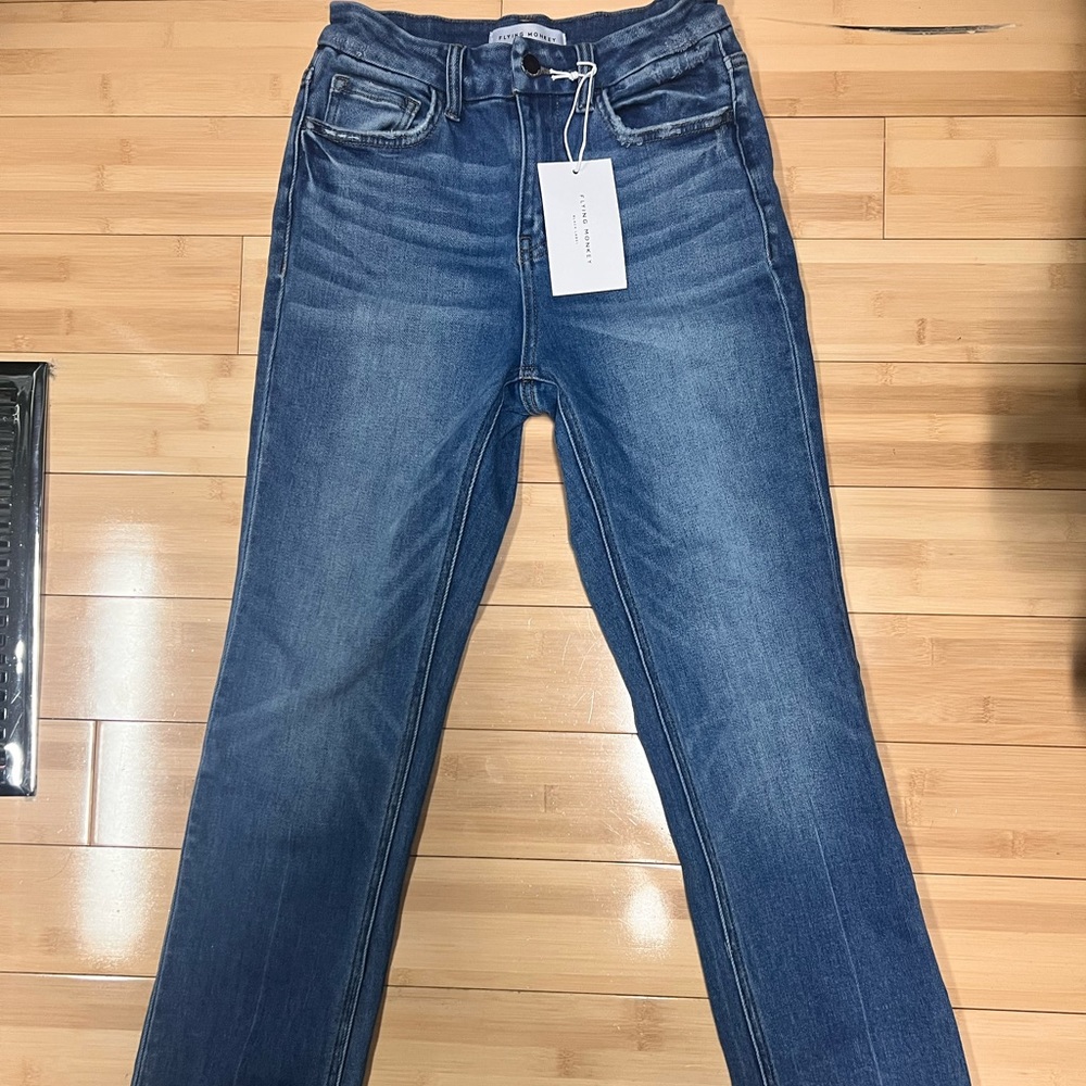Flying Monkey High Rise Slim Straight Jeans